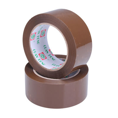 中国 BOPP 軽量のブラウンのパッキング テープによって補強される注文のアクリルの接着剤 サプライヤー