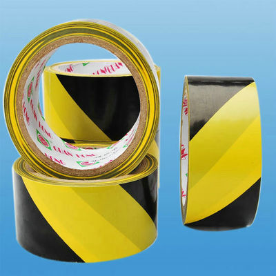 中国 柔らかいポリ塩化ビニールの専門テープ、黒黄色い警告テープ サプライヤー