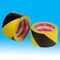 産業ポリ塩化ビニール/PE の床の黒黄色 18m/25m の探索可能な警告テープ サプライヤー
